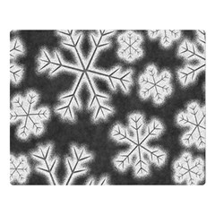 Snowflakes And Star Patterns Grey Frost Double Sided Flano Blanket (large)  by artworkshop