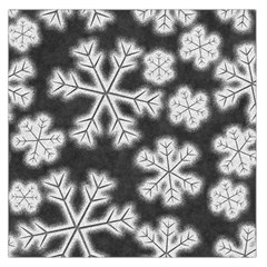 Snowflakes And Star Patterns Grey Frost Square Satin Scarf (36  X 36 ) by artworkshop