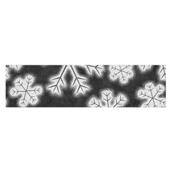 Snowflakes And Star Patterns Grey Frost Oblong Satin Scarf (16  X 60 ) by artworkshop