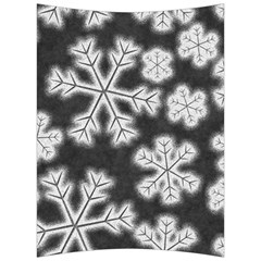 Snowflakes And Star Patterns Grey Frost Back Support Cushion by artworkshop