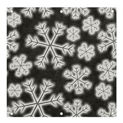 Snowflakes And Star Patterns Grey Frost Banner And Sign 4  X 4  by artworkshop