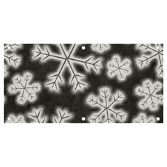 Snowflakes And Star Patterns Grey Frost Banner And Sign 4  X 2  by artworkshop