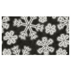 Snowflakes And Star Patterns Grey Frost Banner And Sign 7  X 4  by artworkshop