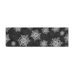 Snowflakes And Star Patterns Grey Snow Sticker (Bumper)