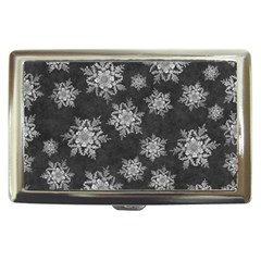 Snowflakes And Star Patterns Grey Snow Cigarette Money Case