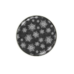 Snowflakes And Star Patterns Grey Snow Hat Clip Ball Marker (10 Pack) by artworkshop