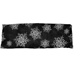 Snowflakes And Star Patterns Grey Snow Body Pillow Case Dakimakura (Two Sides)