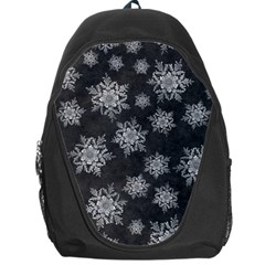 Snowflakes And Star Patterns Grey Snow Backpack Bag