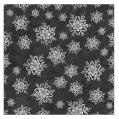 Snowflakes And Star Patterns Grey Snow Square Satin Scarf (36  X 36 ) by artworkshop