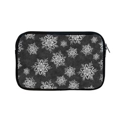 Snowflakes And Star Patterns Grey Snow Apple MacBook Pro 13  Zipper Case