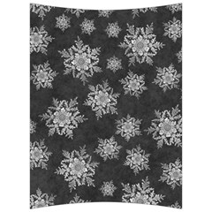 Snowflakes And Star Patterns Grey Snow Back Support Cushion