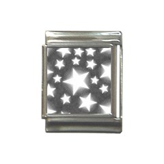 Snowflakes And Star Patterns Grey Stars Italian Charm (13mm)