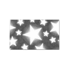 Snowflakes And Star Patterns Grey Stars Sticker (rectangular) by artworkshop