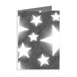 Snowflakes And Star Patterns Grey Stars Mini Greeting Cards (Pkg of 8) Right