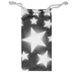 Snowflakes And Star Patterns Grey Stars Jewelry Bag by artworkshop