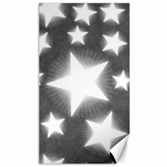 Snowflakes And Star Patterns Grey Stars Canvas 40  X 72 