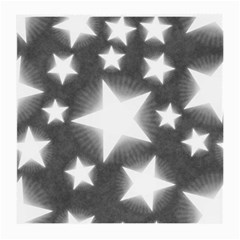 Snowflakes And Star Patterns Grey Stars Medium Glasses Cloth (2 Sides) by artworkshop