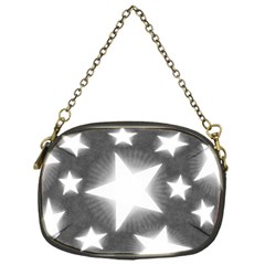 Snowflakes And Star Patterns Grey Stars Chain Purse (one Side) by artworkshop