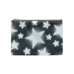 Snowflakes And Star Patterns Grey Stars Cosmetic Bag (medium) by artworkshop