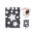 Snowflakes And Star Patterns Grey Stars Playing Cards Single Design (Mini) Back