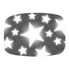 Snowflakes And Star Patterns Grey Stars Mini Square Pill Box by artworkshop