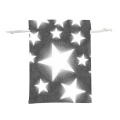 Snowflakes And Star Patterns Grey Stars Lightweight Drawstring Pouch (s) by artworkshop