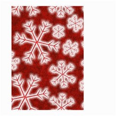 Snowflakes And Star Patterns Red Frost Small Garden Flag (two Sides) by artworkshop