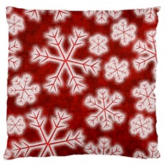 Snowflakes And Star Patterns Red Frost Standard Flano Cushion Case (two Sides) by artworkshop