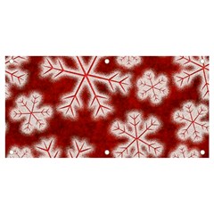 Snowflakes And Star Patterns Red Frost Banner And Sign 4  X 2  by artworkshop