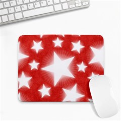 Snowflakes And Star Patterns Red Stars Small Mousepad by artworkshop