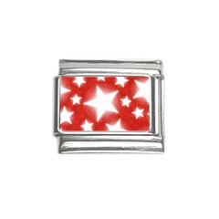 Snowflakes And Star Patterns Red Stars Italian Charm (9mm) by artworkshop