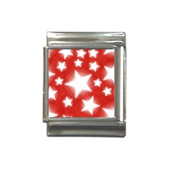 Snowflakes And Star Patterns Red Stars Italian Charm (13mm) by artworkshop