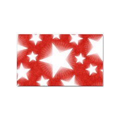 Snowflakes And Star Patterns Red Stars Sticker (rectangular) by artworkshop