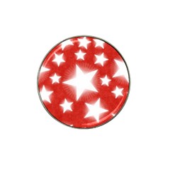 Snowflakes And Star Patterns Red Stars Hat Clip Ball Marker (10 Pack)