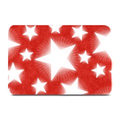 Snowflakes And Star Patterns Red Stars Plate Mats by artworkshop