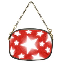 Snowflakes And Star Patterns Red Stars Chain Purse (one Side) by artworkshop