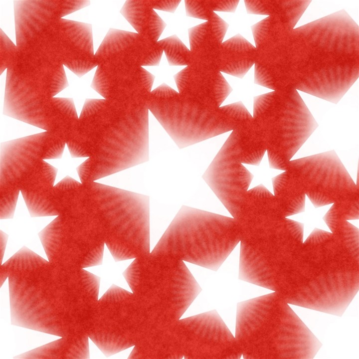 Snowflakes And Star Patterns Red Stars Play Mat (Square)