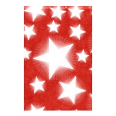 Snowflakes And Star Patterns Red Stars Shower Curtain 48  X 72  (small)  by artworkshop