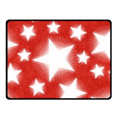 Snowflakes And Star Patterns Red Stars Double Sided Fleece Blanket (small)  by artworkshop