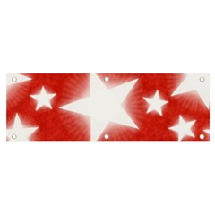 Snowflakes And Star Patterns Red Stars Banner And Sign 6  X 2  by artworkshop