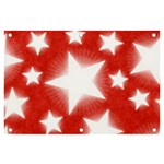 Snowflakes And Star Patterns Red Stars Banner and Sign 6  x 4  Front