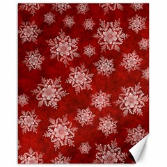 Snowflakes And Star Patternsred Snow Canvas 16  X 20  by artworkshop