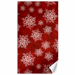 Snowflakes And Star Patternsred Snow Canvas 40  X 72  by artworkshop