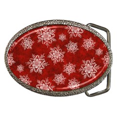 Snowflakes And Star Patternsred Snow Belt Buckles