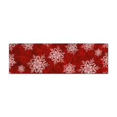 Snowflakes And Star Patternsred Snow Sticker Bumper (100 Pack)