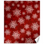 Snowflakes And Star Patternsred Snow Canvas 8  x 10  8.15 x9.66  Canvas - 1