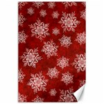 Snowflakes And Star Patternsred Snow Canvas 24  x 36  23.35 x34.74  Canvas - 1