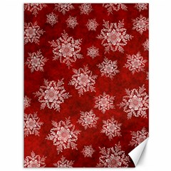 Snowflakes And Star Patternsred Snow Canvas 36  X 48  by artworkshop