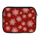 Snowflakes And Star Patternsred Snow Apple iPad 2/3/4 Zipper Cases Front