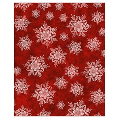 Snowflakes And Star Patternsred Snow Drawstring Bag (small) by artworkshop